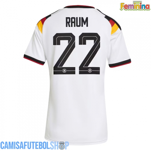 Camisa de time de futebol Alemanha David Raum #22 Replicas 1º Equipamento Feminina Mundo 2026 Manga Curta